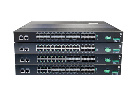 Промышленные коммутаторы L2 в 19" стойку, поддержка PTP, MMS